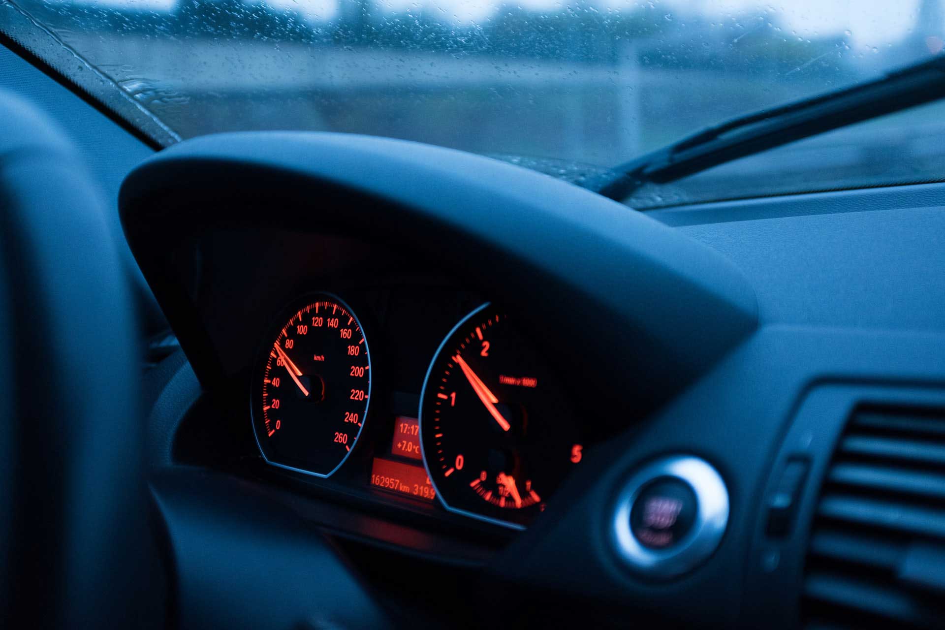 Car speedometer of a motorist about to receive a moving radar georgia speeding ticket